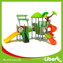 Equipo de patio de recreo ecológico para niños con múltiples diapositivas